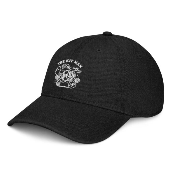 KITMAN Classics - Denim 6 Panel Dad Cap - Black - Image 4